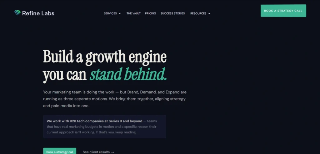 Refine Labs B2B demand generation agency