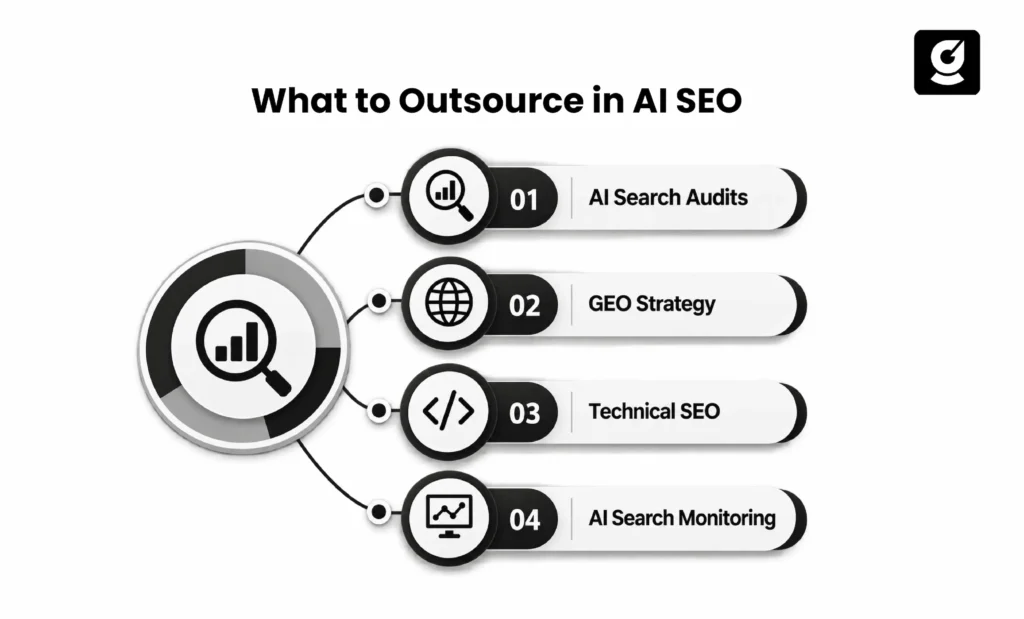 AI SEO outsourcing capabilities for SaaS teams