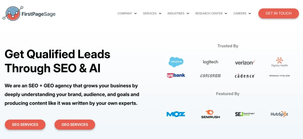 First Page Sage for B2B SaaS search visibility