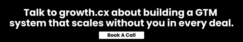 growth.cx team building a scalable B2B SaaS GTM engine for startup founders