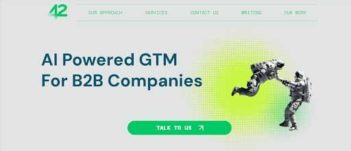 Homepage of 42 Agency