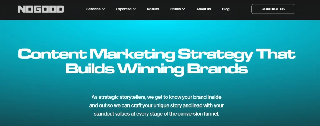 NoGood content marketing service page