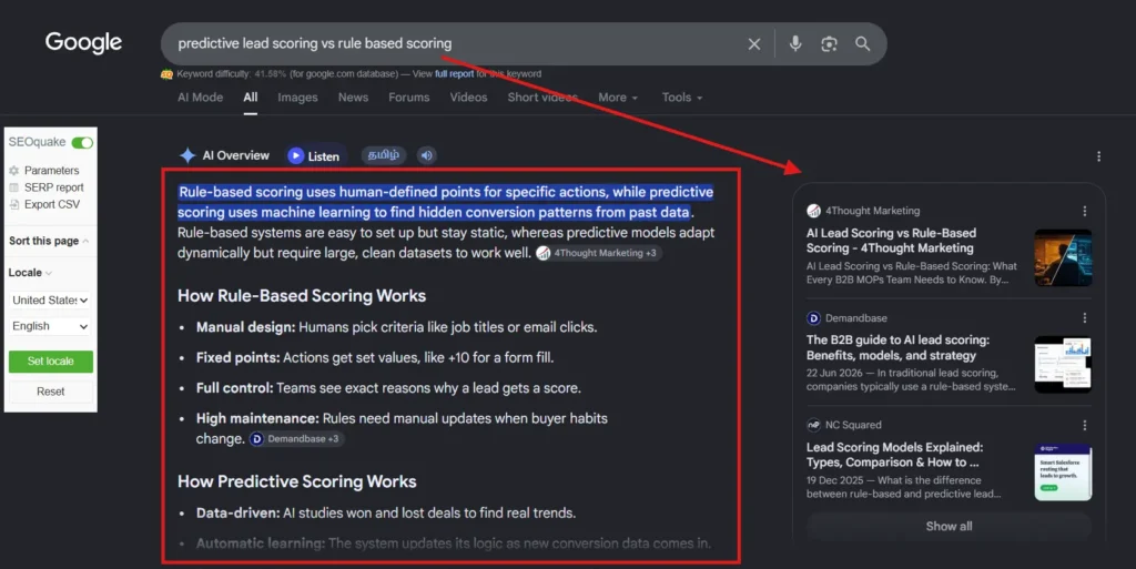 proof for search query in AI overview
