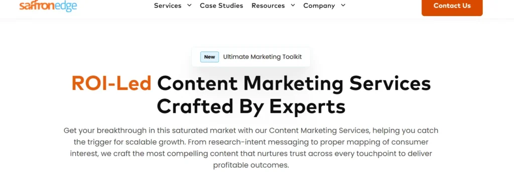 Saffron Edge content marketing agency