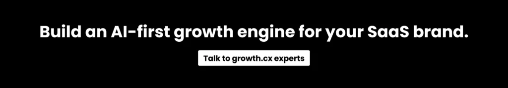 growth.cx AI SEO strategy connecting SaaS visibility with pipeline growth