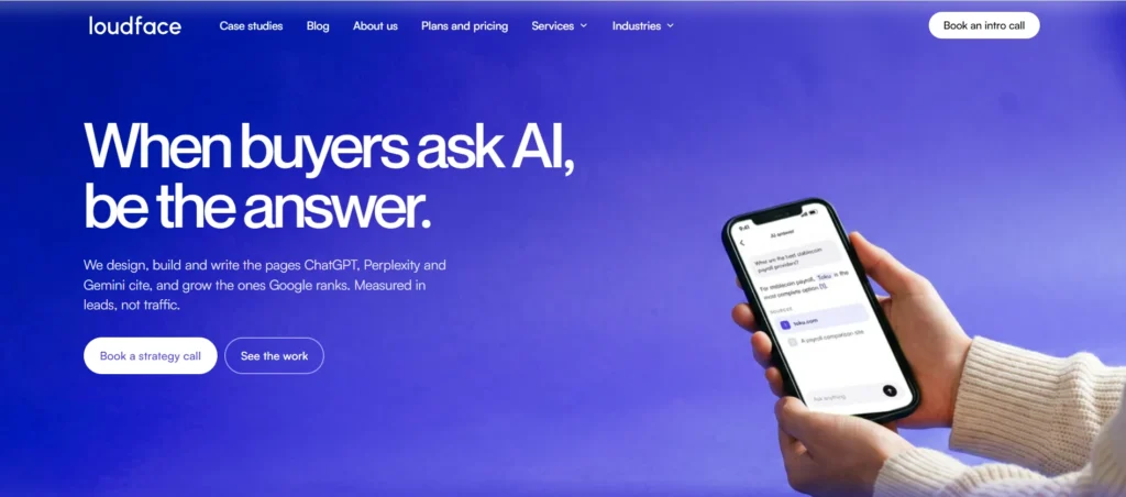 LoudFace SEO, AEO and GEO services for SaaS companies